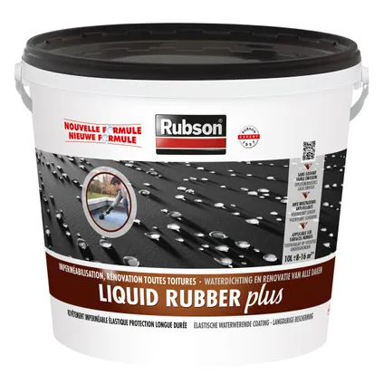 Rubson coating Liquid Rubber Plus zwart 10L