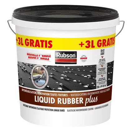 Rubson coating Liquid Rubber Plus zwart 20+3L