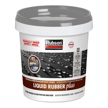 Rubson coating Liquid Rubber Plus grijs 750ml