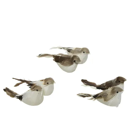 Décoration oiseaux Decoris clip 4x12x5cm 2pièces