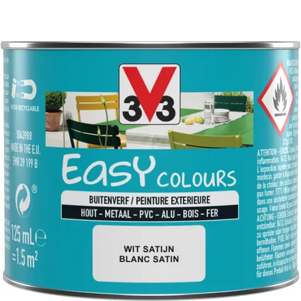 Peinture extérieure V33 Easy Colours blanc satiné 125ml 4