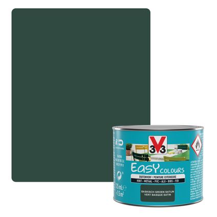 Peinture extérieure V33 Easy Colours vert basque satiné 125ml