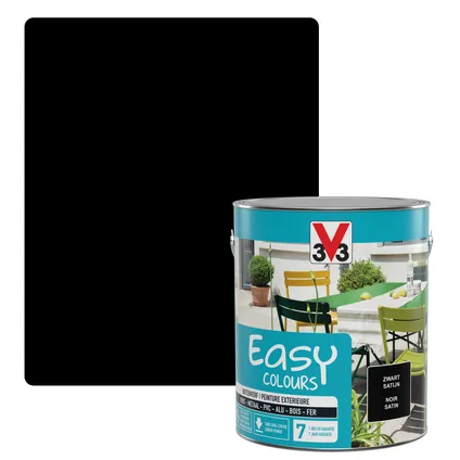 Peinture extérieure V33 Easy Colours noir satiné 2,5L