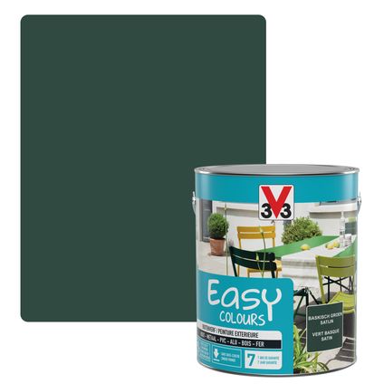 Peinture multi-supports V33 Easy Colours vert basque satiné 2,5L