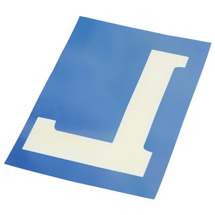 Carpoint elektrostatische sticker blauw 'L' 10x15cm