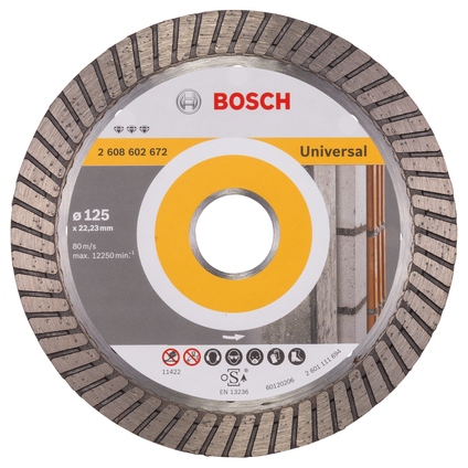 Bosch diamantdoorslijpschijf Universal Turbo 125mm