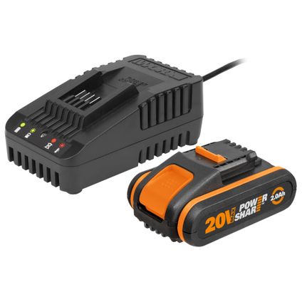 Batterie et chargeur Worx WA3601 20V 2Ah