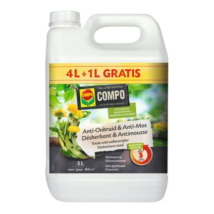 Compo Anti-Onkruid & Anti-Mos Totaal Concentraat 5L