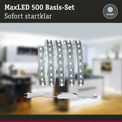 Ruban LED Paulmann MaxLED 500 1,5m kit de base lumière du jour 8,5W 8