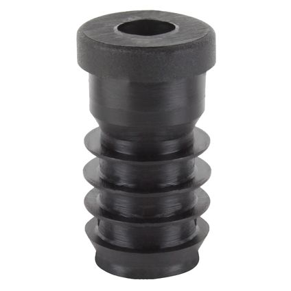 Bouchon fileté pour la fermeture des extrémités des tubes ronds Matériau: Plastique, couleur : noir 4 Pièces, Diamètre: 25 mm, Filetage: M8