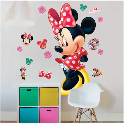 Muursticker Minnie Mouse Walltastic 120cm