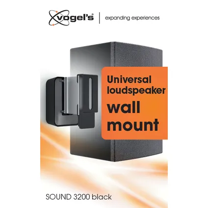 Support d'enceinte mural Vogel's Sound 3200 universel métal noir 6