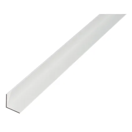 klassiek Trottoir staart Alberts hoekprofiel aluminium wit 25x25x1,5mm 2,6m