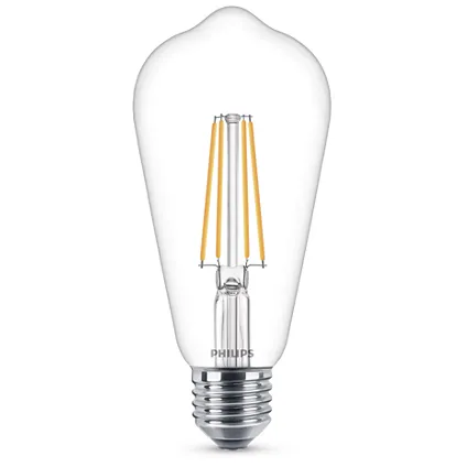 Philips LED-lamp LED classic E27 7W Ø6,4cm peer