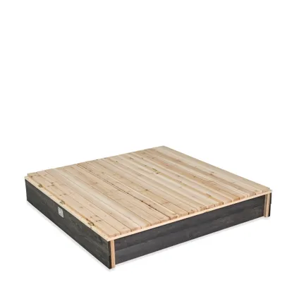 EXIT Aksent houten zandbak met bankjes 136x132cm 5