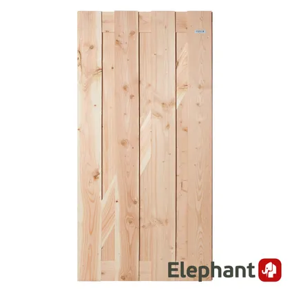 Elephant - tuindeur - douglas hout - FSC - recht - 48x900x1800mm - geschaafd- RVS