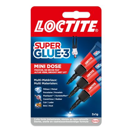 Loctite secondelijm Super Glue-3 Mini-Dose 3x1gr