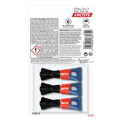 Colle liquide Loctite Super Glue-3 Mini-Dose 3x1gr 3