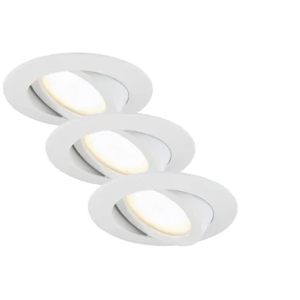 Spot LED encastrable orientable Briloner Attach Dim blanc 3x5,5W 2