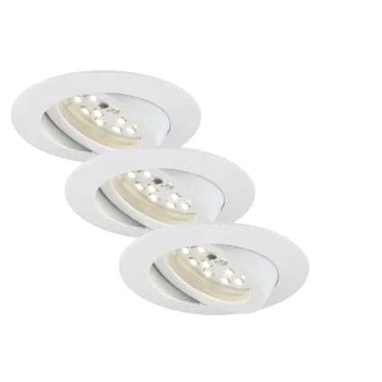Spot LED encastrable orientable Briloner Attach Dim blanc 3x5,5W 3