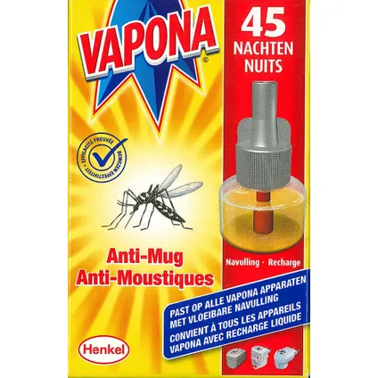 Recharge liquide anti-moustiques pour appareils Vapona 18ml 2