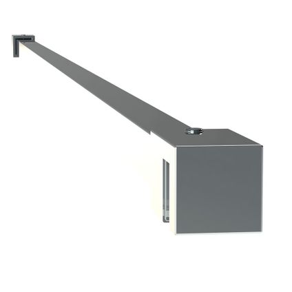 Sealskin Mix&Match stabilisatiesteun vierkant 100cm zilver hoogglans voor 8mm veiligheidsglas