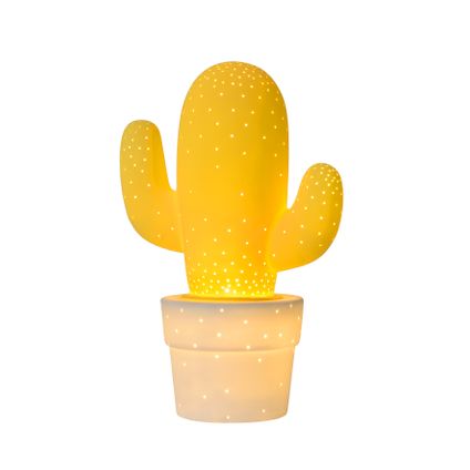 Lucide tafellamp Cactus geel ⌀20cm E14 40W