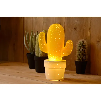Lucide tafellamp Cactus geel ⌀20cm E14 40W 2