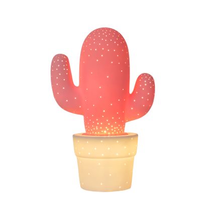 Lucide tafellamp Cactus roze ⌀20cm E14 40W