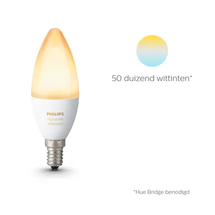 Philips Hue lamp flame wit Ambiance E14 7