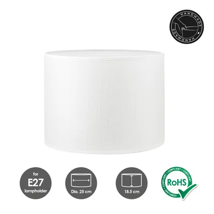 Home Sweet Home Blanc de toile à lampe à lampe - B: 25xd: 25xh: 19cm 3