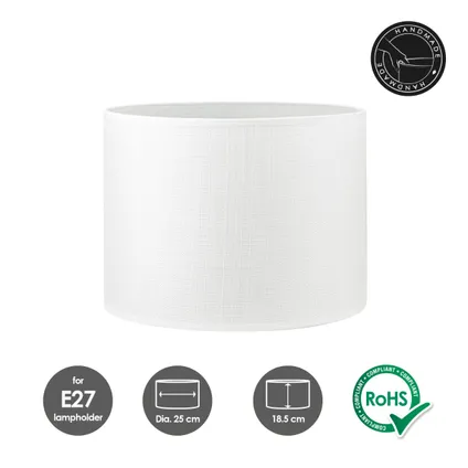 Home Sweet Home Blanc de toile à lampe à lampe - B: 25xd: 25xh: 19cm 8