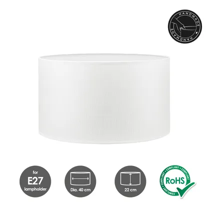 Home Sweet Home Blanc de toile à lampe à lampe - b: 40xd: 40xh: 22cm 2