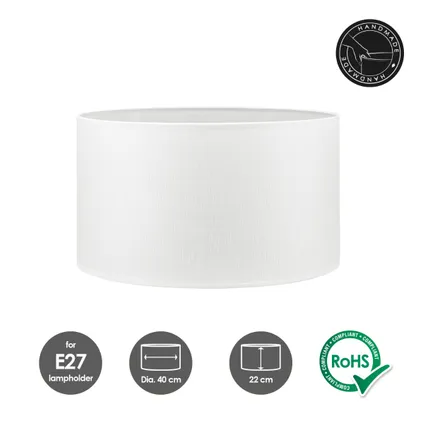 Home Sweet Home Blanc de toile à lampe à lampe - b: 40xd: 40xh: 22cm 7