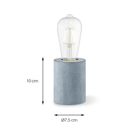 Lampe à poser Home Sweet Home Dry béton ⌀7,5cm E27 6