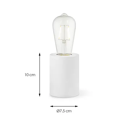 Home Sweet Home tafellamp Dry wit ⌀7,5cm E27 4