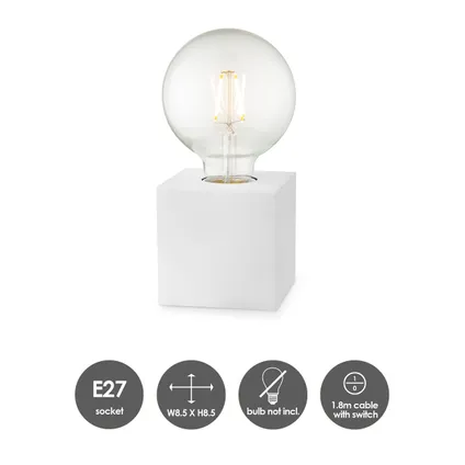 Home Sweet Home tafellamp Dry wit E27 6