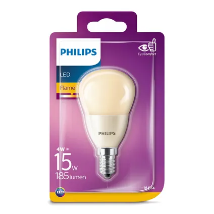 Philips LED-kogellamp 4W E14 2