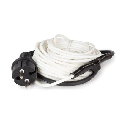 Câble chauffant, thermostat, pour l'intérieur et l'extérieur, 12 m, blanc, PE (polyéthylène)