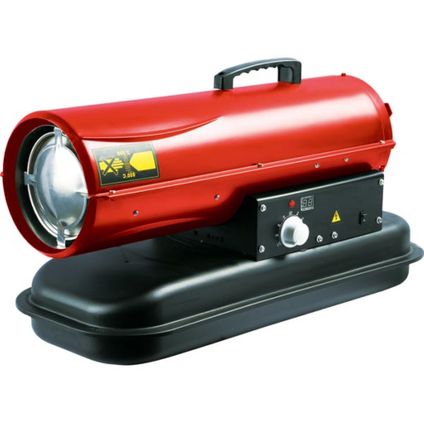 Perel Canon à air chaud, pour usage intérieur et extérieur, diesel, 75 x 31.5 x 41.5 cm, Rouge, Acier inoxydable