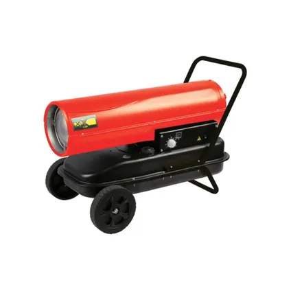Perel Heteluchtkanon, voor binnen en buiten, diesel, 88 x 45.6 x 59 cm, Rood, Roestvrij staal
