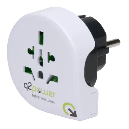 Q2 Power Wereld RA adapter wit