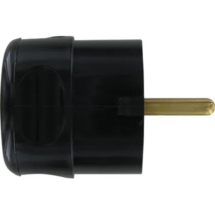 Kopp stekker adapter geaard 1-voudig zwart 5