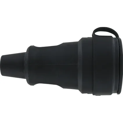 Kopp aardingsstekker rubber IP44 zwart 5