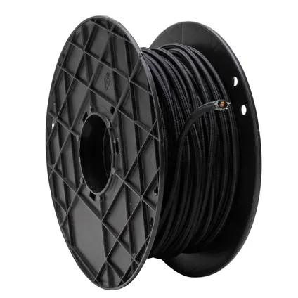 Cordon textile KOPP 3x0.75mm² noir au mètre