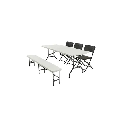 Table pliante Party blanc 180x75   5