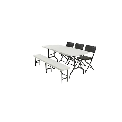 Table pliante Party blanc 180x75   6