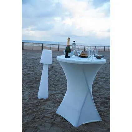Table de cocktail Party blanc Ø80cm 3