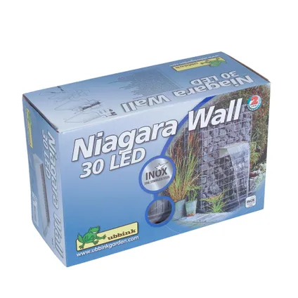 Ubbink waterval Niagara roestvrij staal 20 LED warm wit 30x17,5x10cm 2