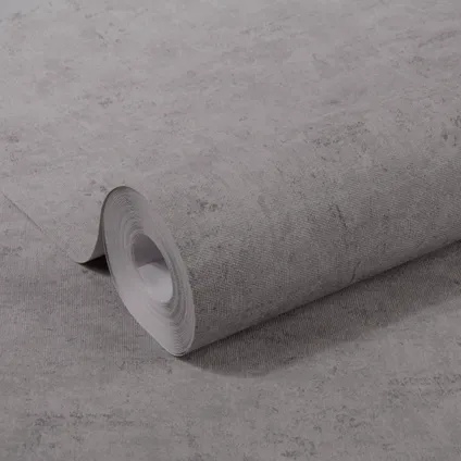 Papier peint intissé Decomode lin beton gris 2